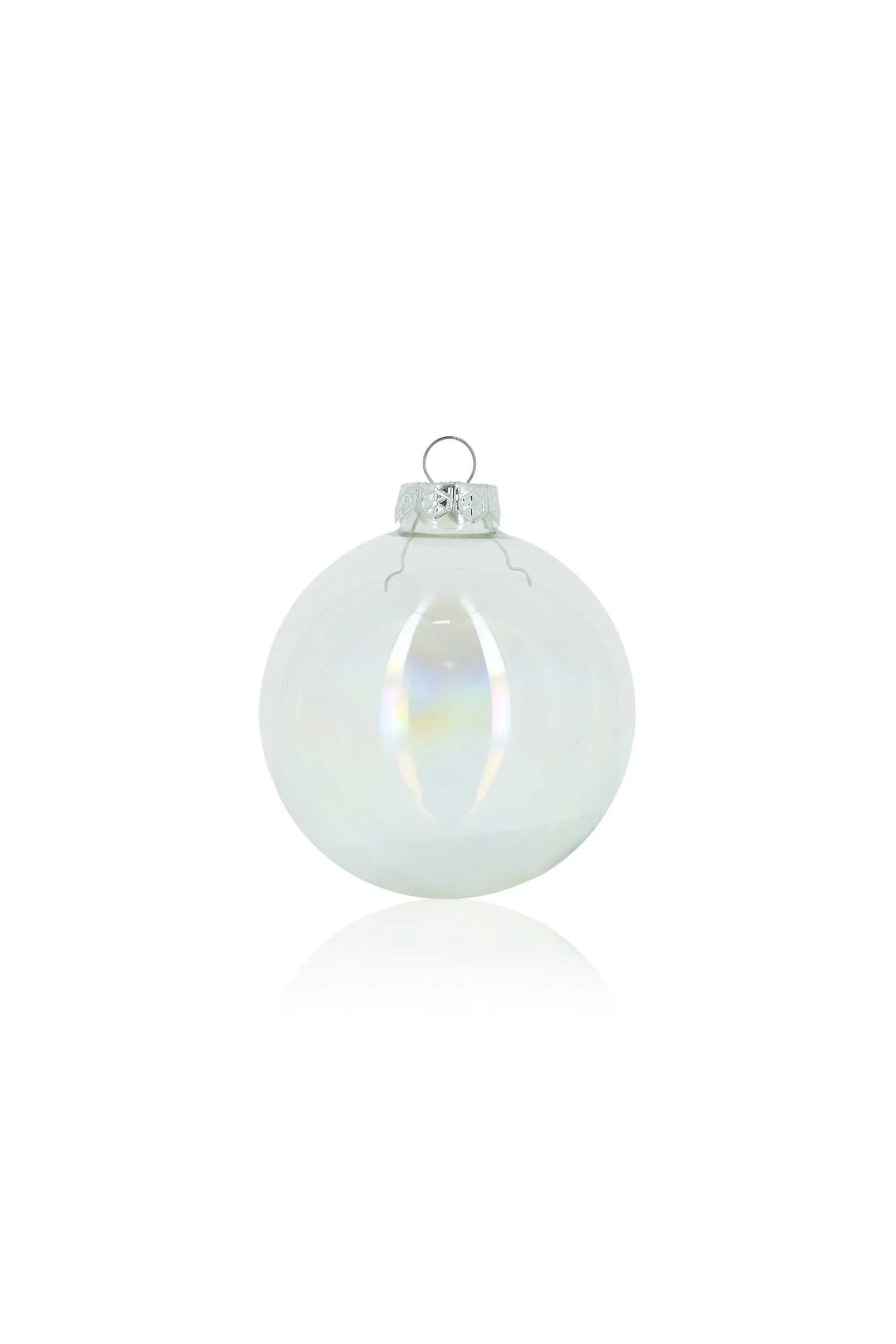 ARPIMEX Box 12 Glass Christmas Balls D 100 Mm Iridescent