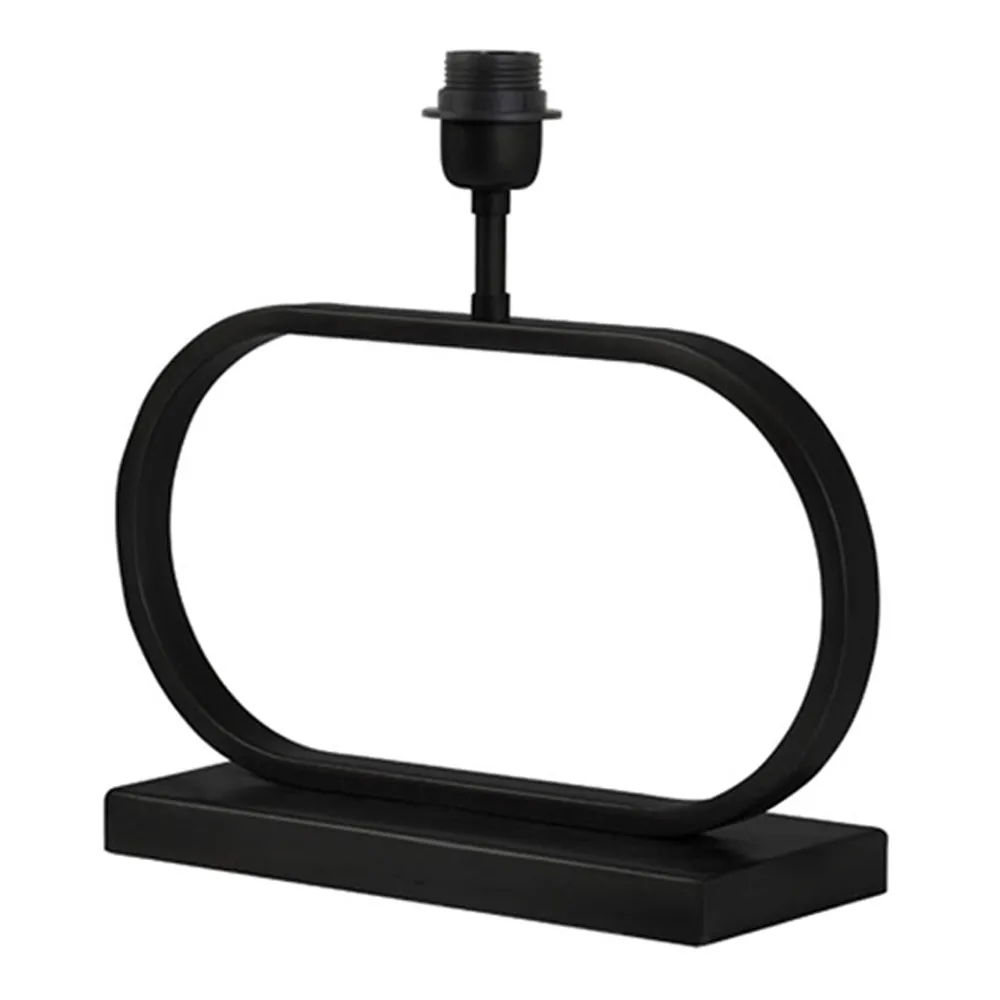 Base de lampe design ovale noire Light & Living Jamiro