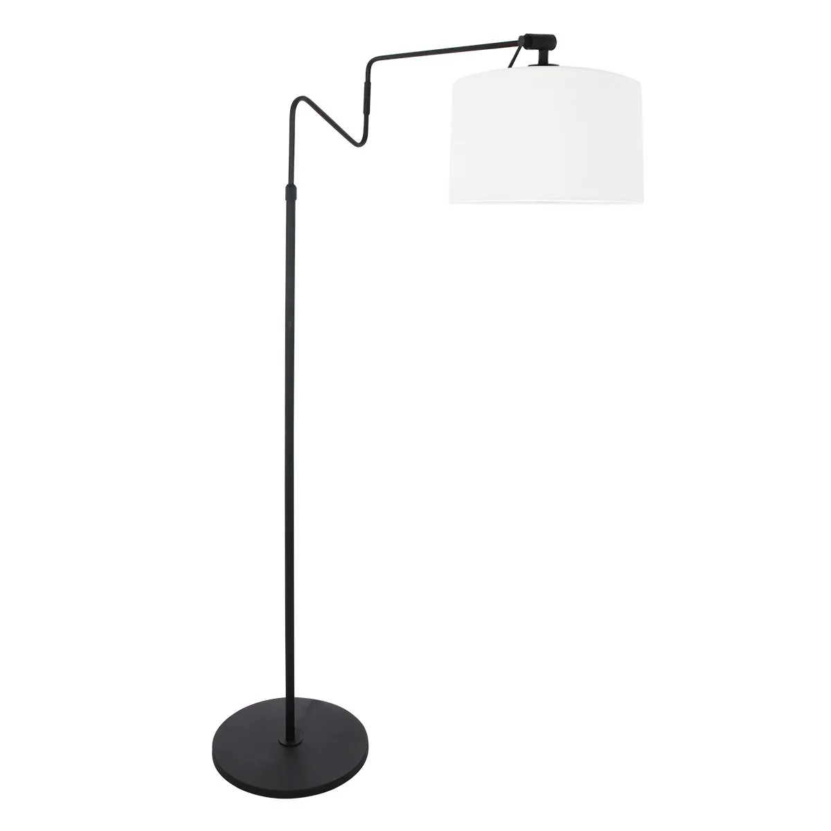 Lampadaire en acier et velours Steinhauer Linstrøm opaque et noir