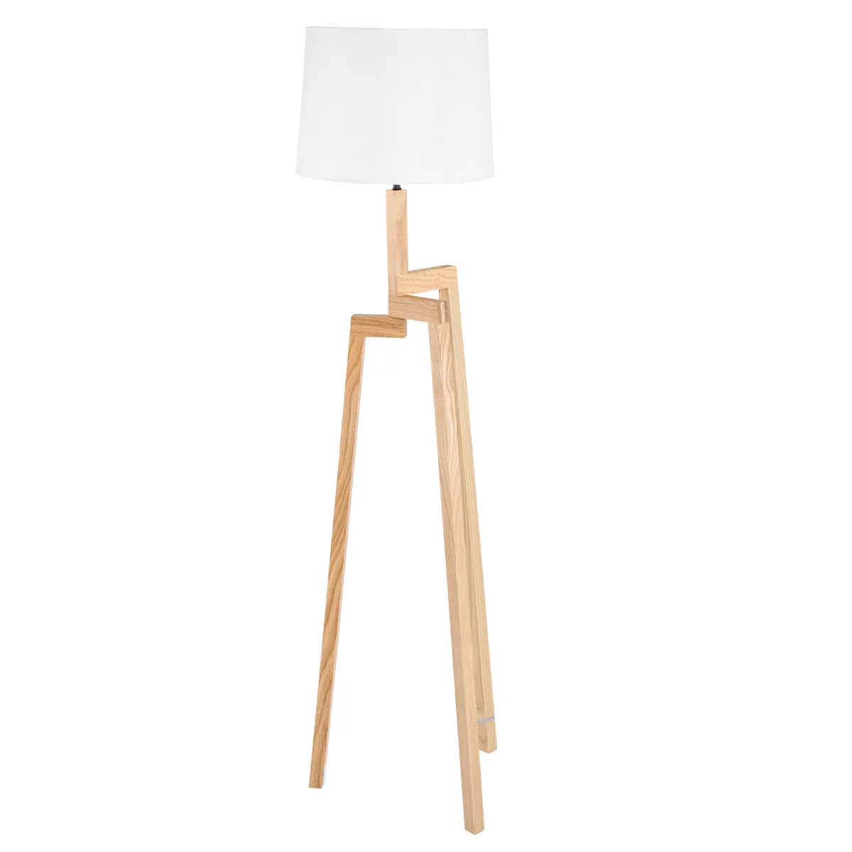 Lampadaire rustique trepied en bois de bouleau Mexlite Sabi 167 cm