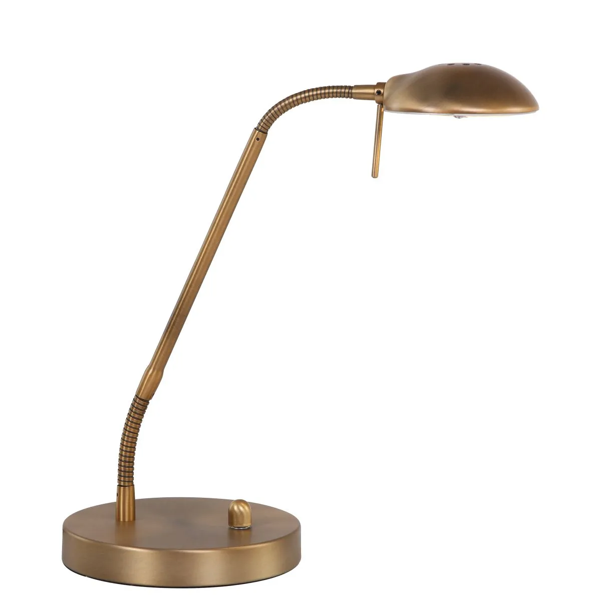 Lampe de table classique ronde bronze bras réglable Mexlite Biron