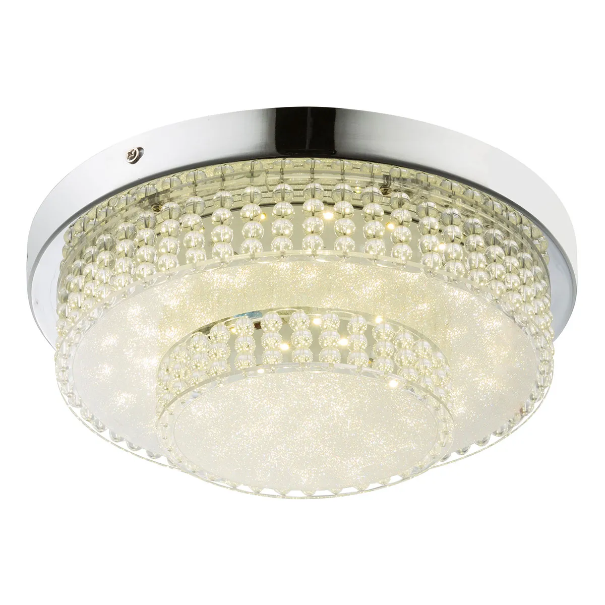 Lampe de plafond classique en métal chrome Globo Cake