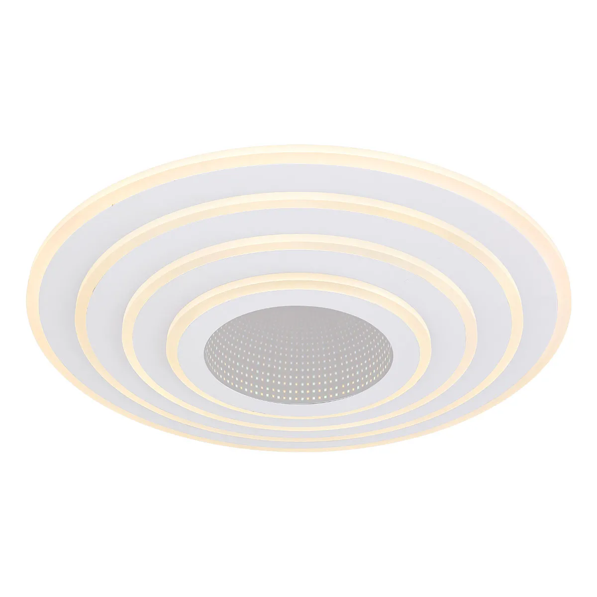 Lampe de plafond moderne blanche ronde en métal Globo Jocelyn