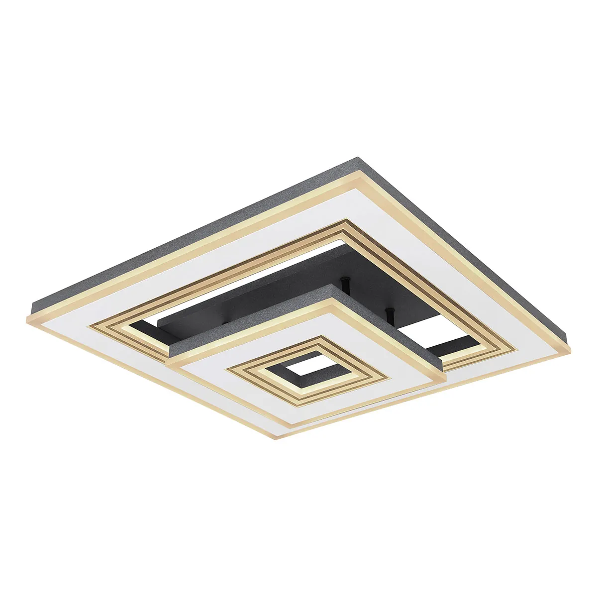 Lampe de plafond moderne carrée en métal blanc Globo Jack