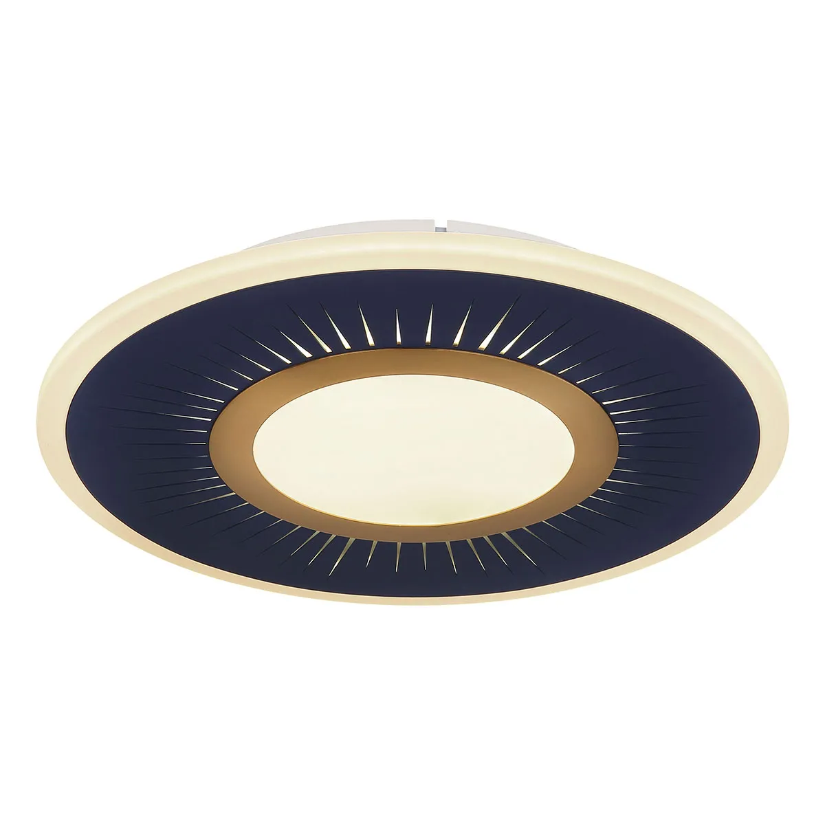 Lampe de plafond moderne ronde en métal blanc Globo Ingomar