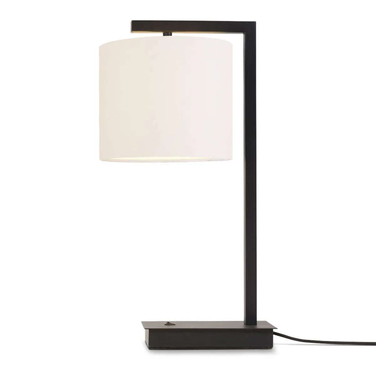 Lampe de table avec abat-jour circulaire métal/coton blanc It’s About RoMi Boston