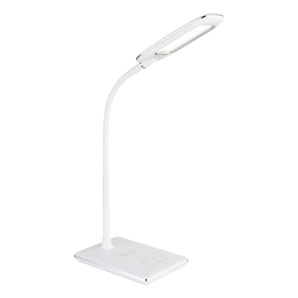 Lampe de table blanche en plastique port USB Globo Hekla