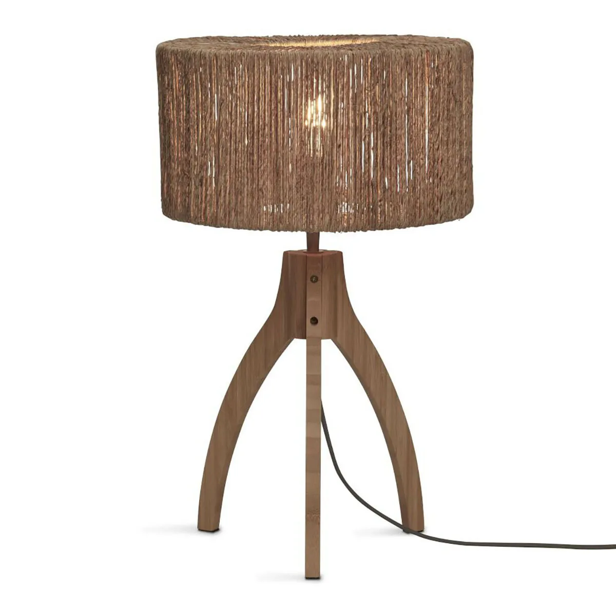 Lampe de table bohème en bambou et rotin naturel GOOD & MOJO Iguazu