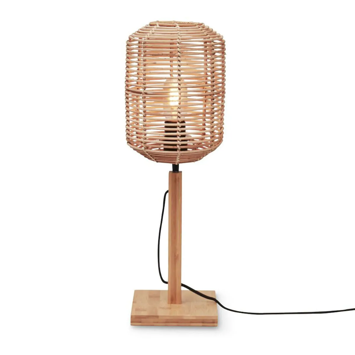 Lampe de table bohème en bambou et rotin naturel GOOD & MOJO Tanami