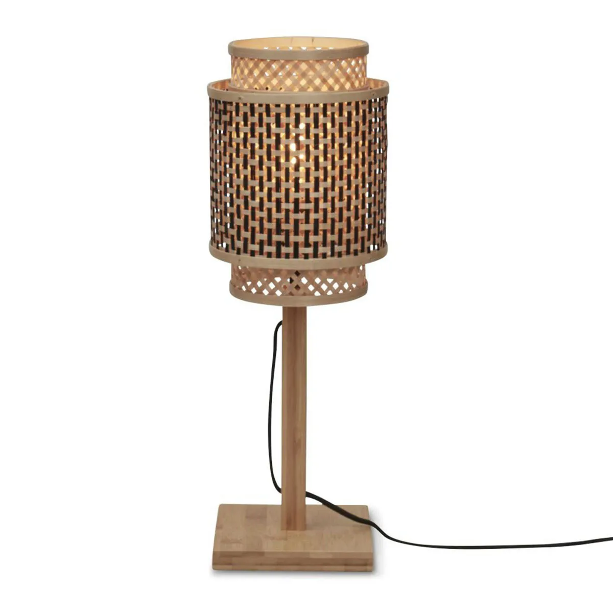 Lampe de table bohème en bambou naturel GOOD & MOJO Bhutan