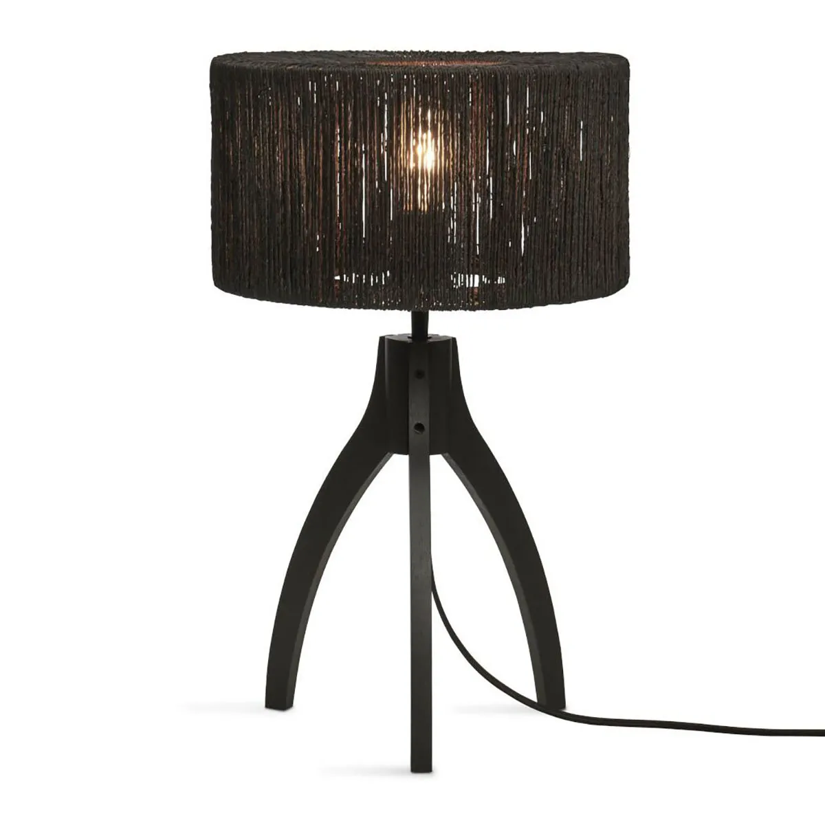 Lampe de table bohème en bambou noir GOOD & MOJO Iguazu