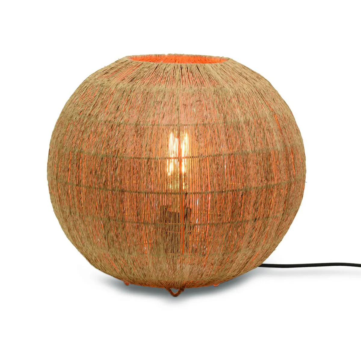 Lampe de table bohème noire en rotin_naturel GOOD & MOJO Iguazu