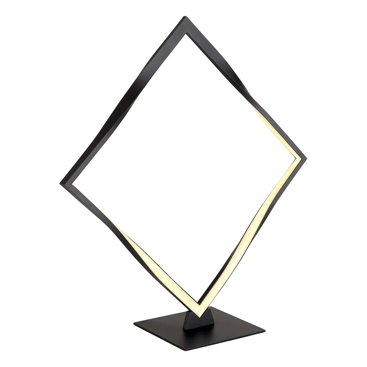 Lampe de table carrée moderne noire Globo Maxxy