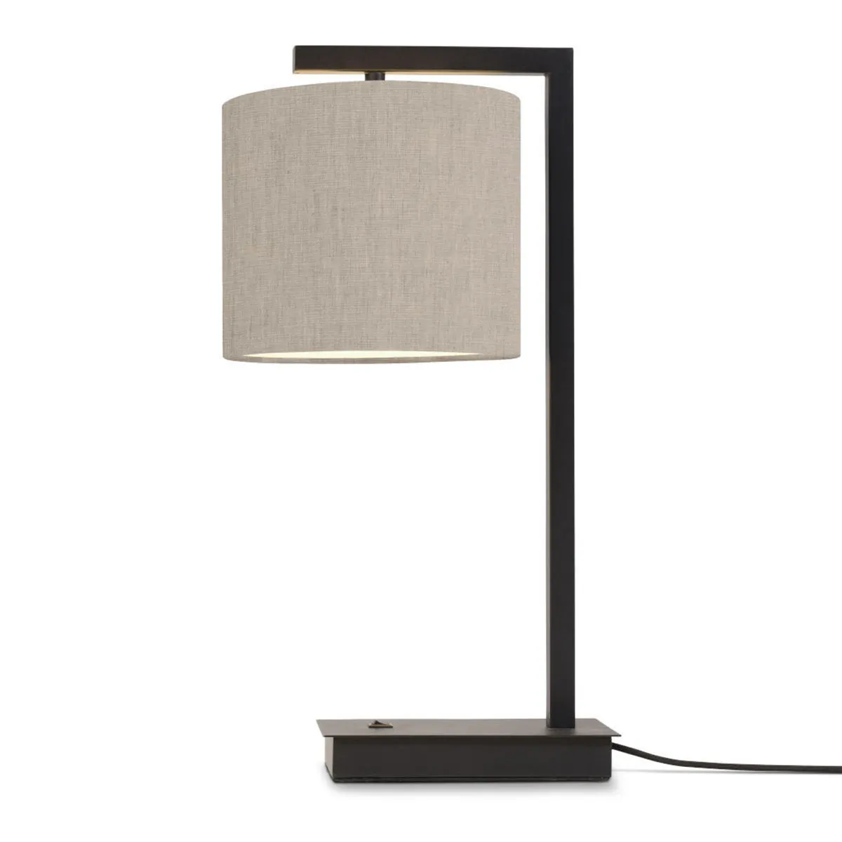 Lampe de table gris clair avec abat-jour circulaire métal/lin It’s About RoMi Boston