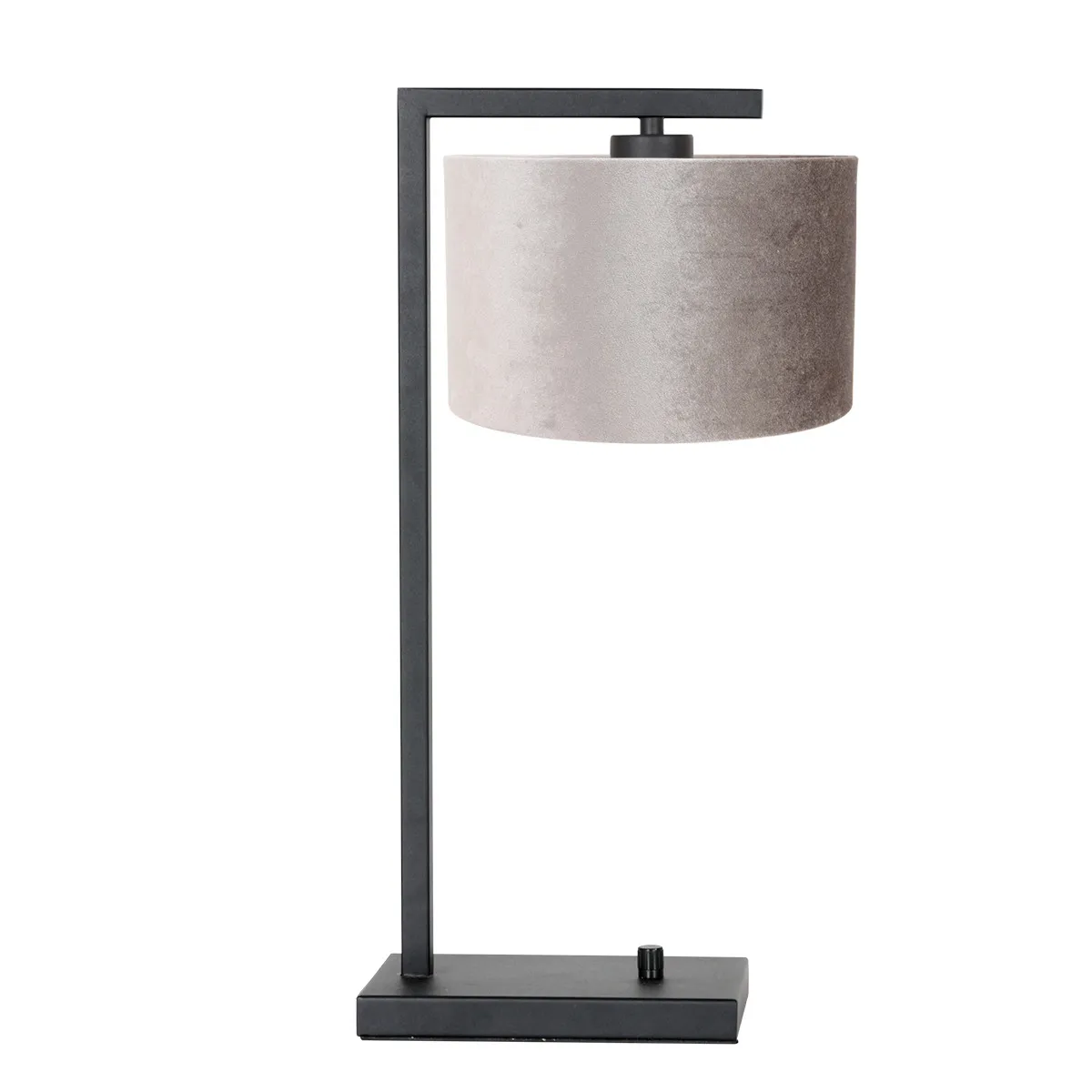 Lampe de table grise culot noir Steinhauer Stang