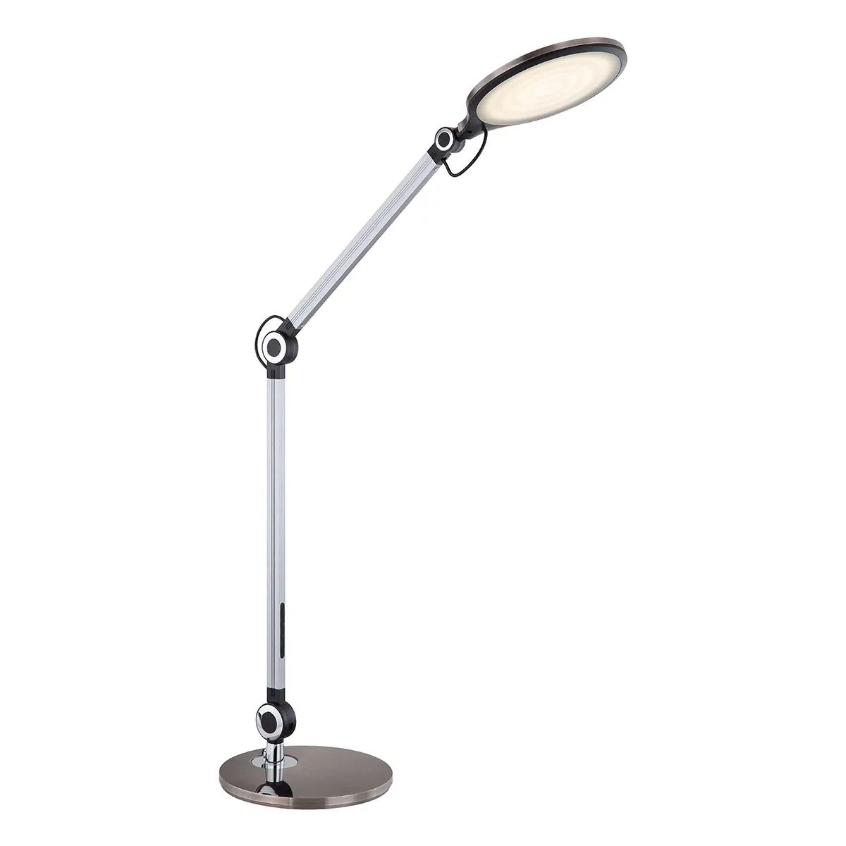 Lampe de table industrielle noir/argent métal Globo Urias