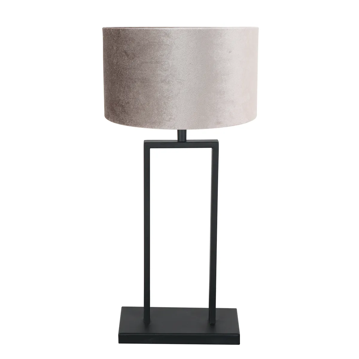 Lampe de table industrielle noire avec abat-jour gris Steinhauer Stang