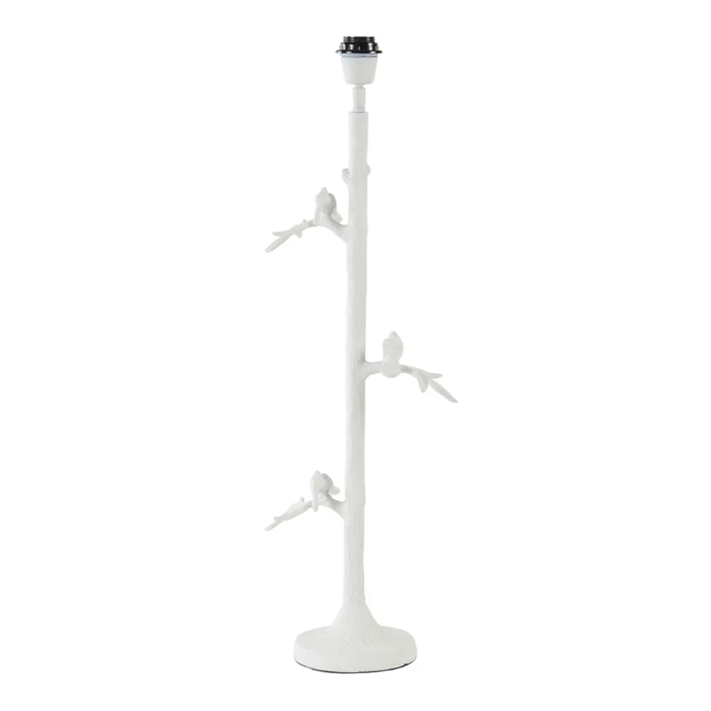 Lampe de table moderne blanche avec décoration d’oiseau Light & Living Branch