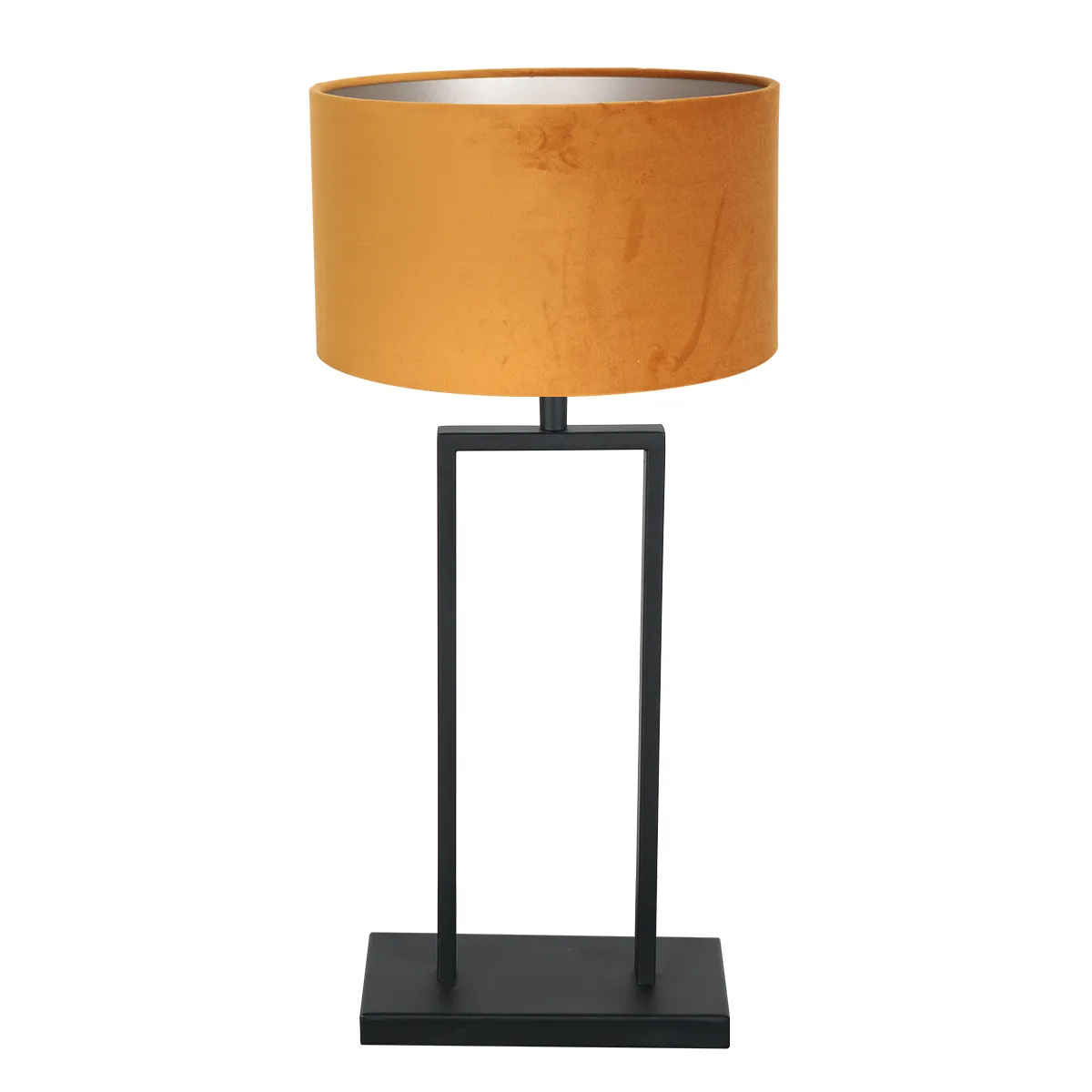 Lampe de table noire avec abat-jour orange Steinhauer Stang