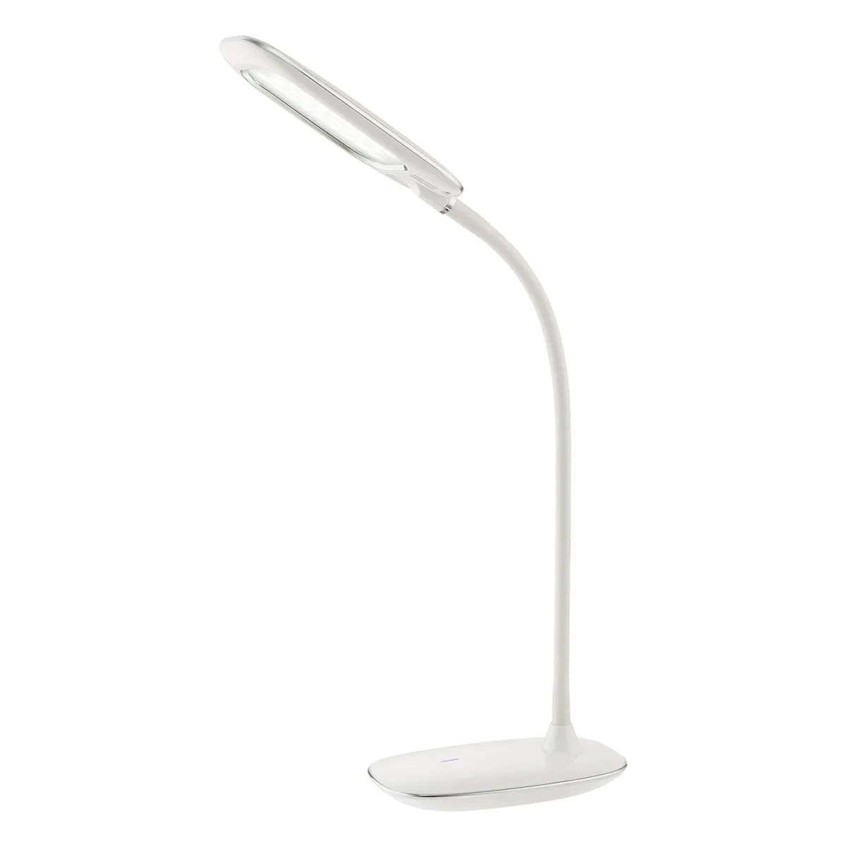 Lampe de table ovale blanc/chrome plastique Globo Minea I
