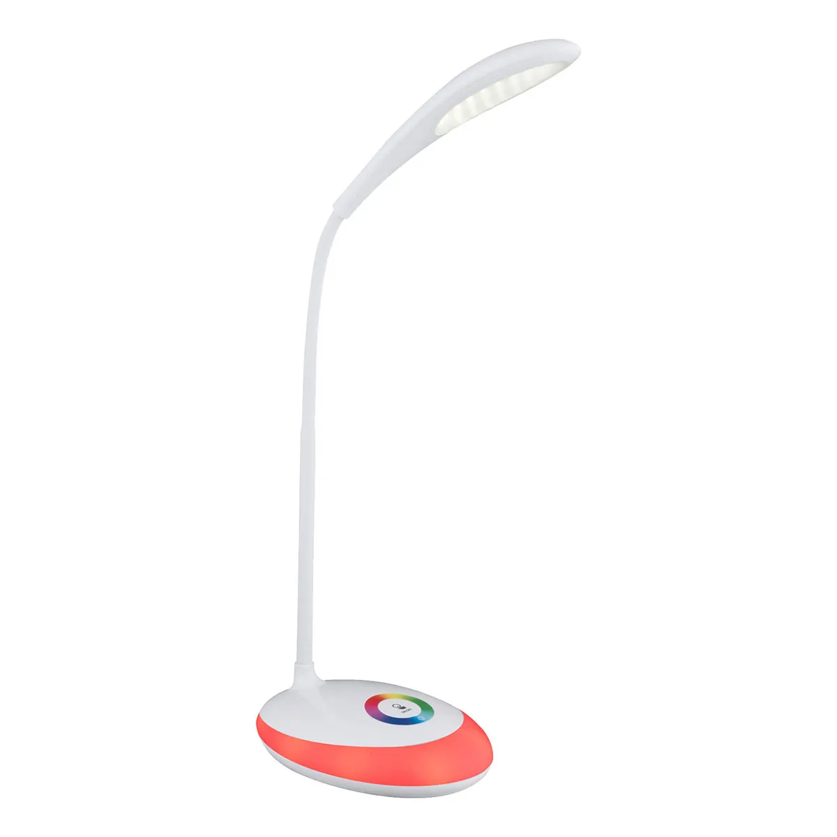 Lampe de table ovale blanche adaptable couleur plastique Globo Minea