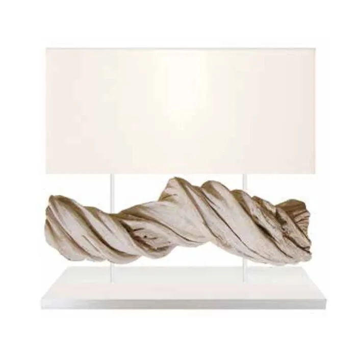 Lampe à poser en bois flotté 60 cm spring