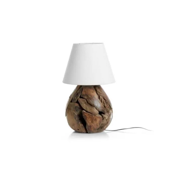 Bella, lampe à poser, teck recyclé