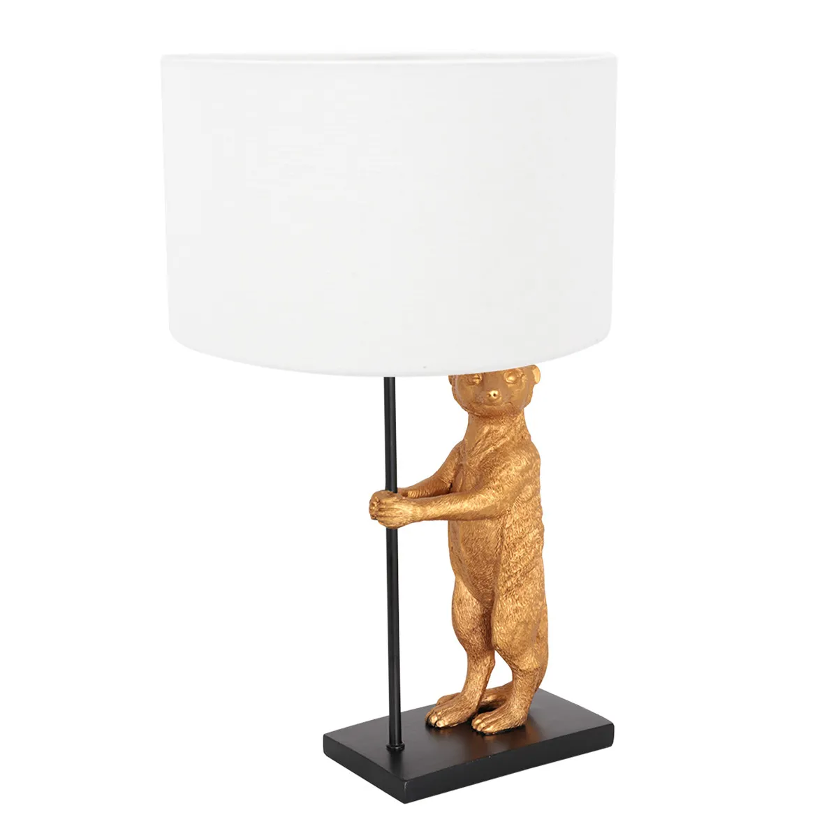 Lampe suricate avec abat-jour Anne Light & Home blanc
