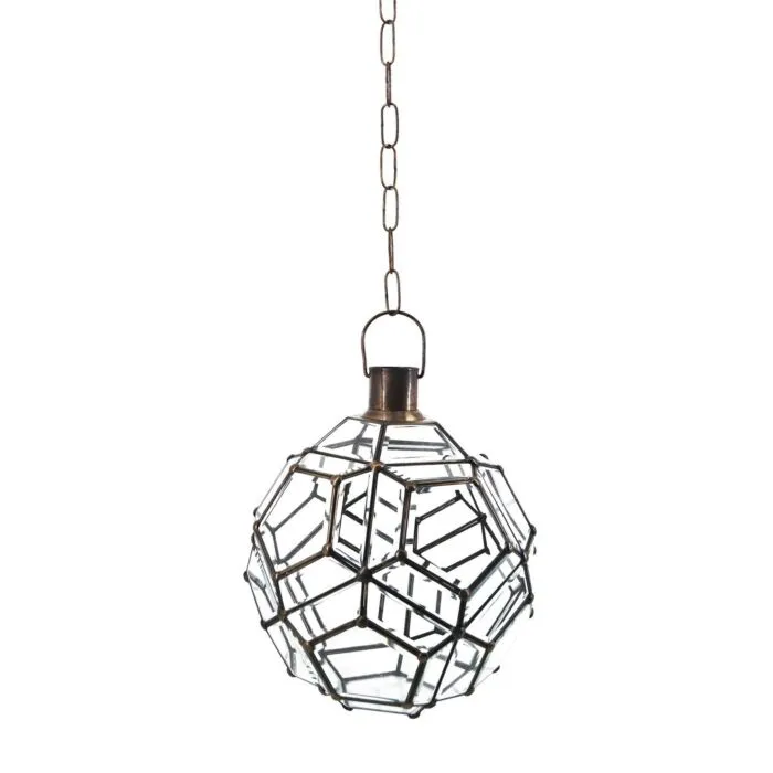 Lampe suspension boule verre 34*34*40 cm