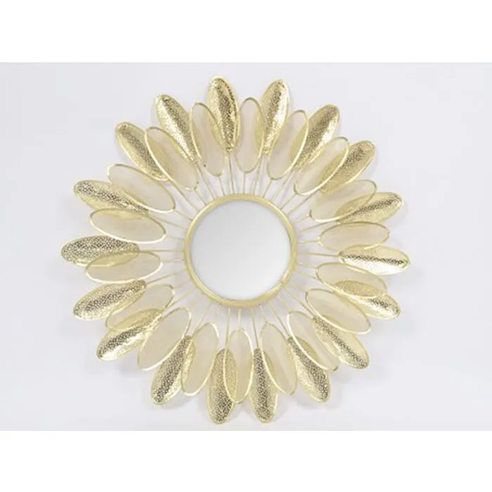 Miroir petales soleil doré