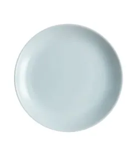Assiette coupe plate rond gris verre opal Ø 27 cm Diwali Luminarc