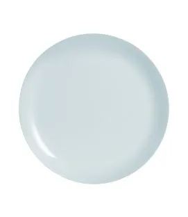 Assiette coupe plate rond gris verre opal Ø 25 cm Diwali Luminarc