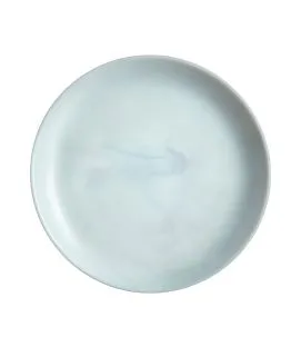 Assiette coupe plate rond marbre gris verre opal Ø 19 cm Diwali Luminarc