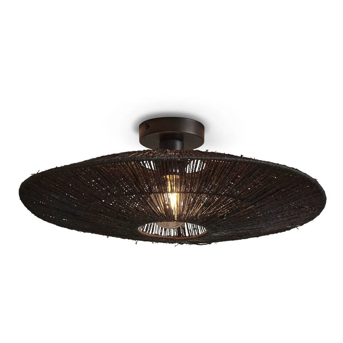 Plafonnier bohème en rotin en forme de plat GOOD & MOJO Iguazu