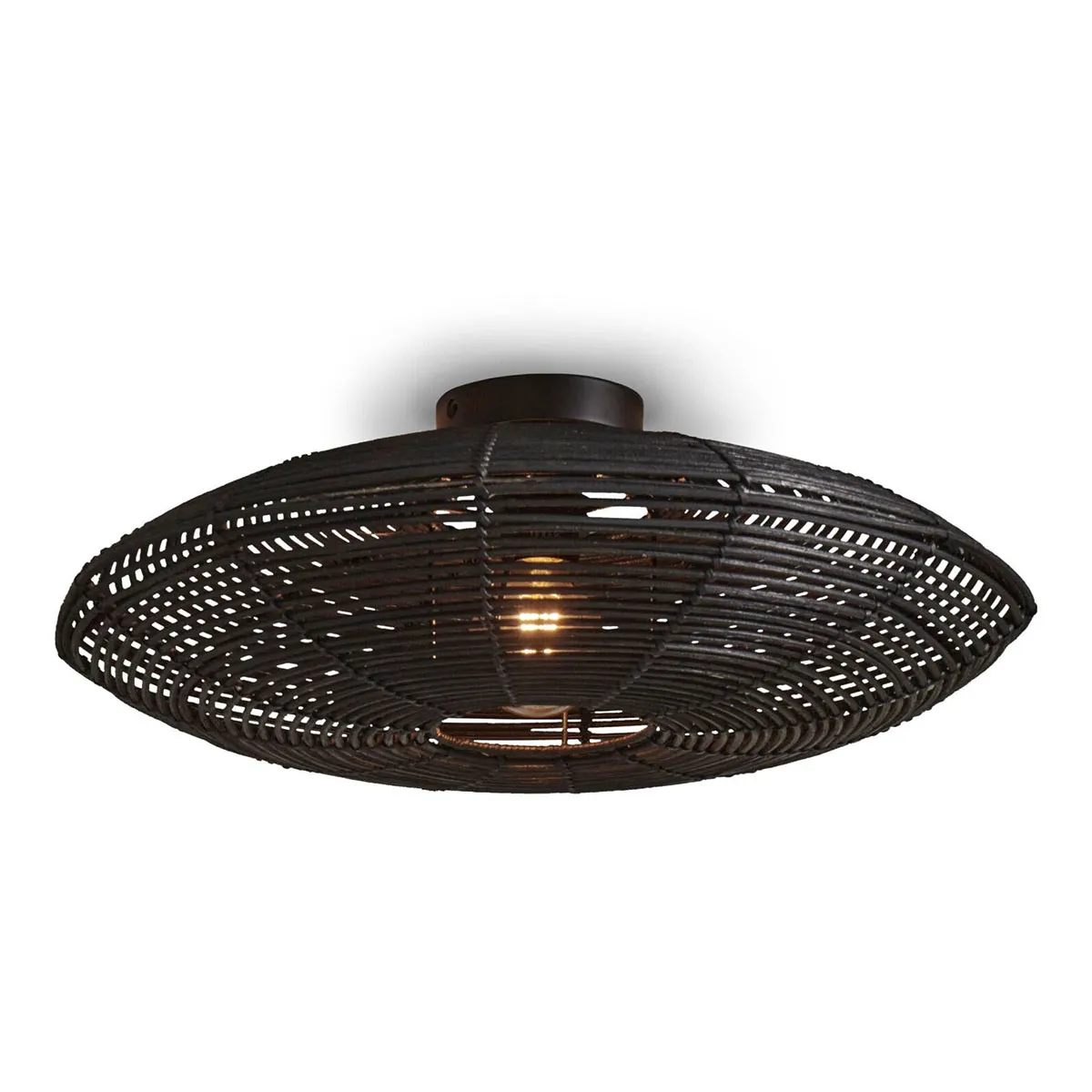 Plafonnier bohème en rotin et métal noir GOOD & MOJO Tanami
