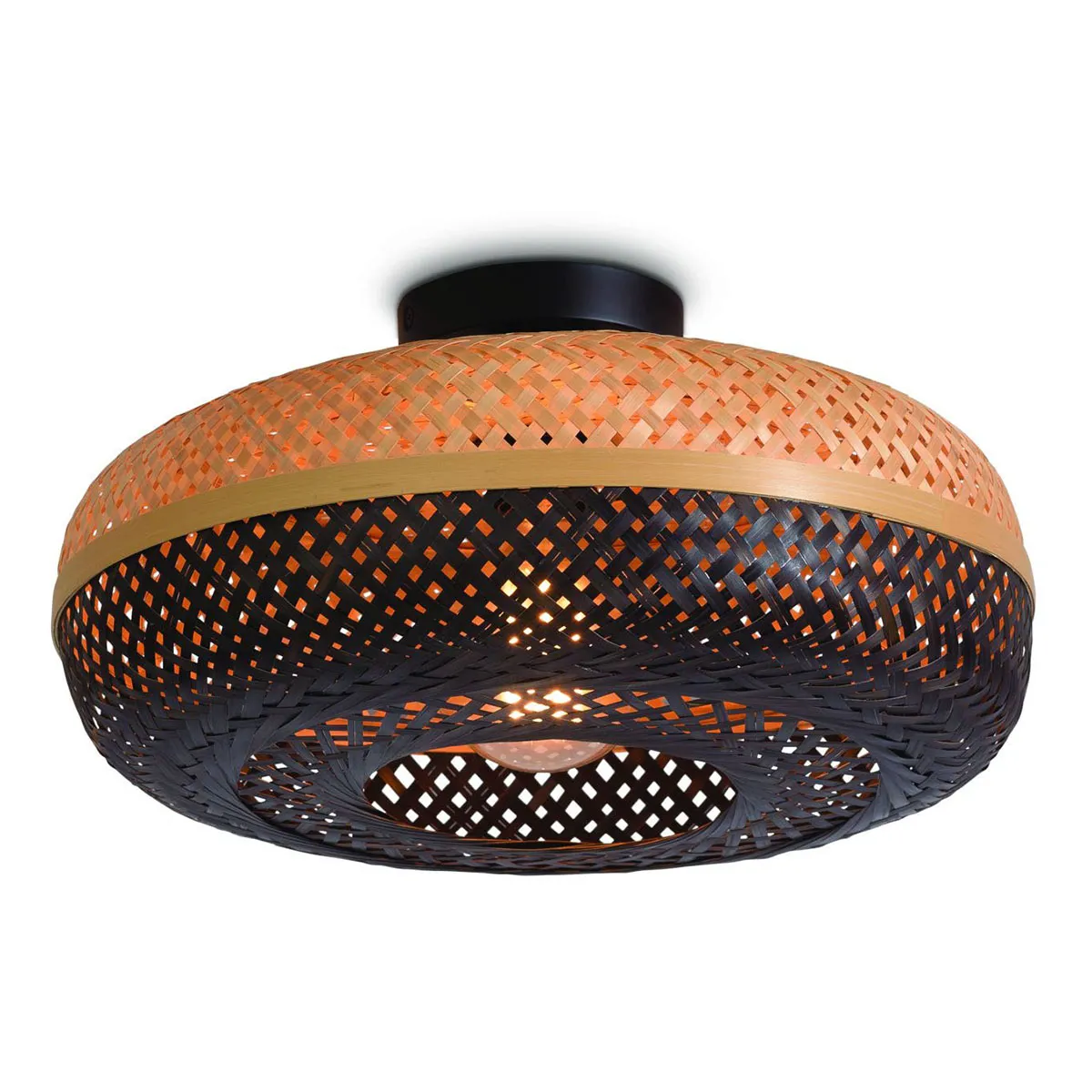 Plafonnier bohème noir en bambou GOOD & MOJO Palawan