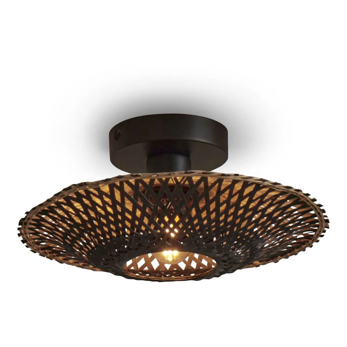 plafonnier en forme d’anneau bambou noir XS GOOD & MOJO Kalimantan