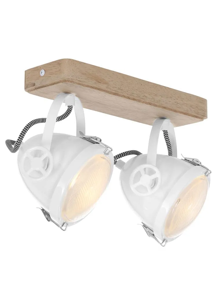 plafonnier industriel 2 lampes Mexlite Harve