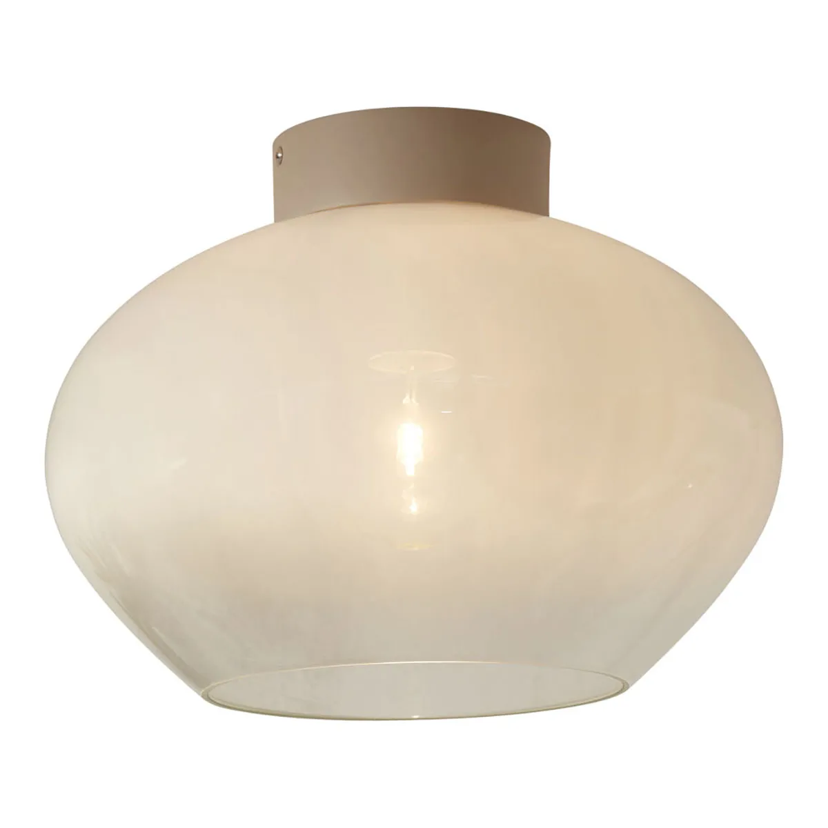 Plafonnier moderne blanc en métal et verre It’s About RoMi Bologna