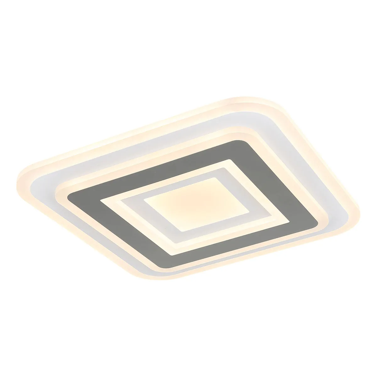 Plafonnier moderne carré blanc Globo Sabatino