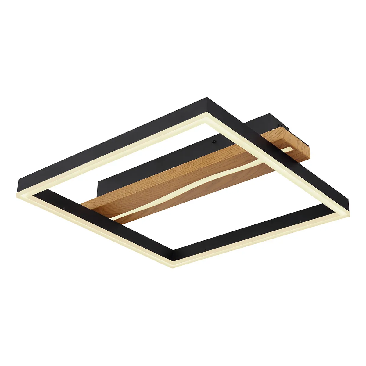 Plafonnier moderne carré noir Globo Sahra