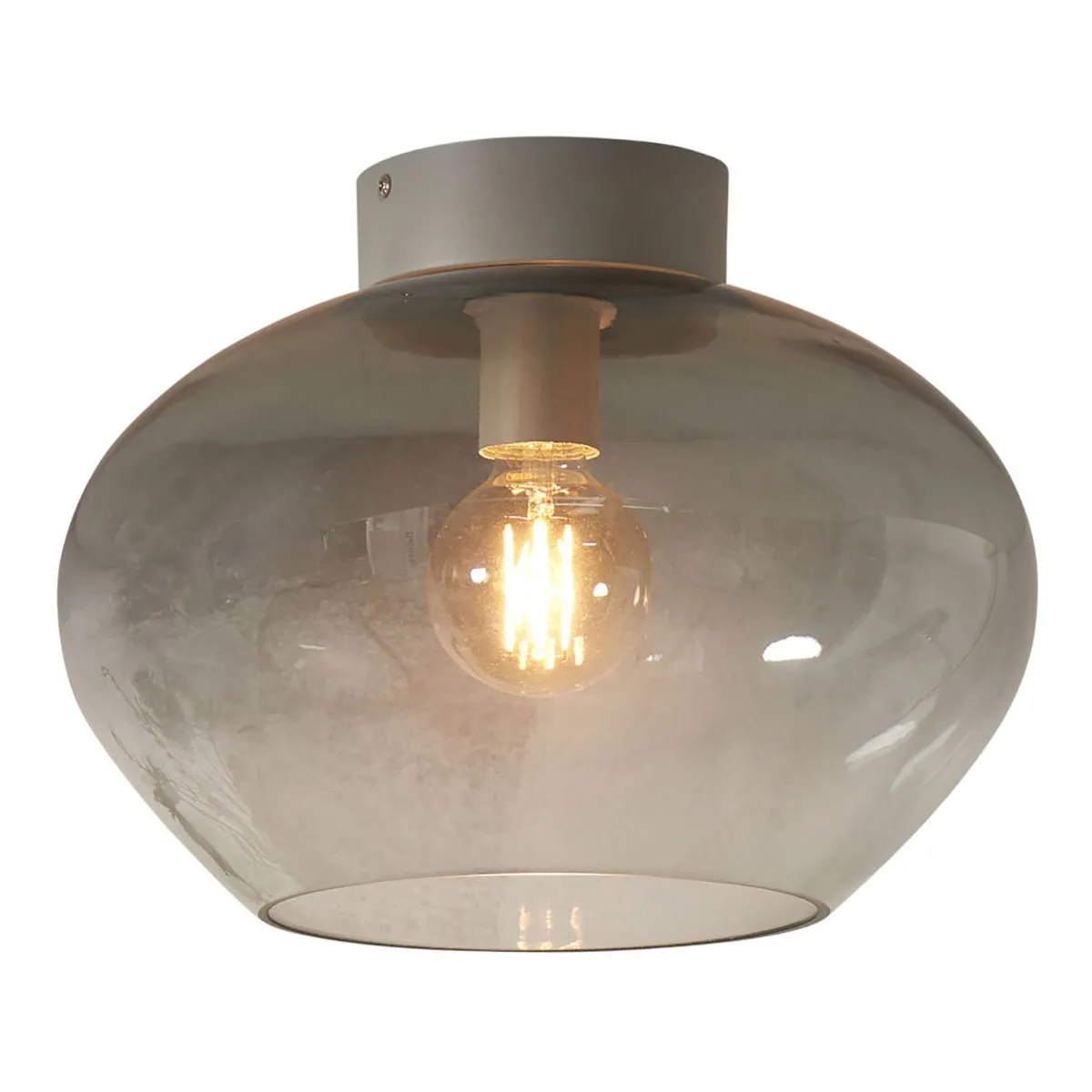 Plafonnier moderne en verre et métal blanc It’s About RoMi Bologna