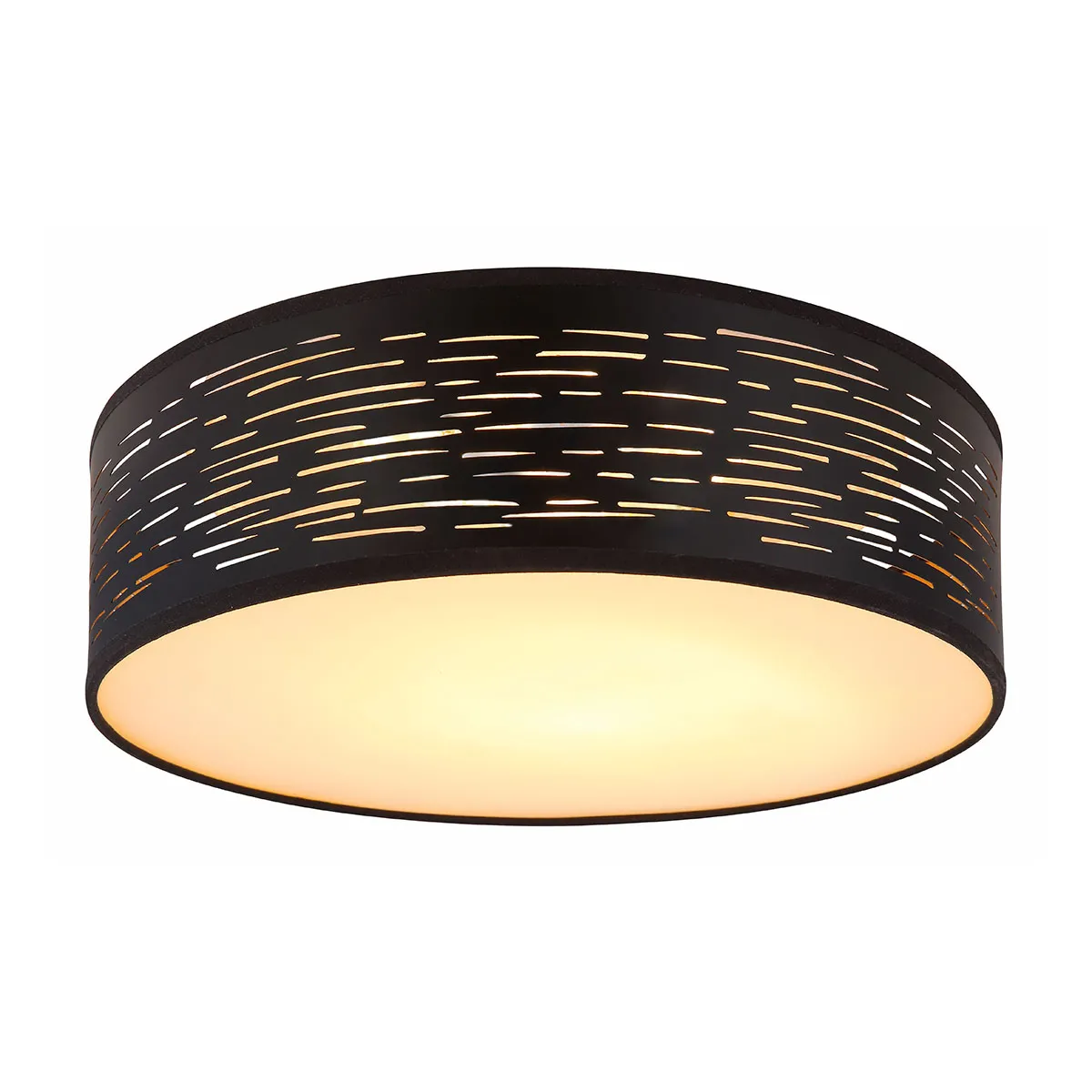 Lampadaire rétro rond noir Globo Tunno