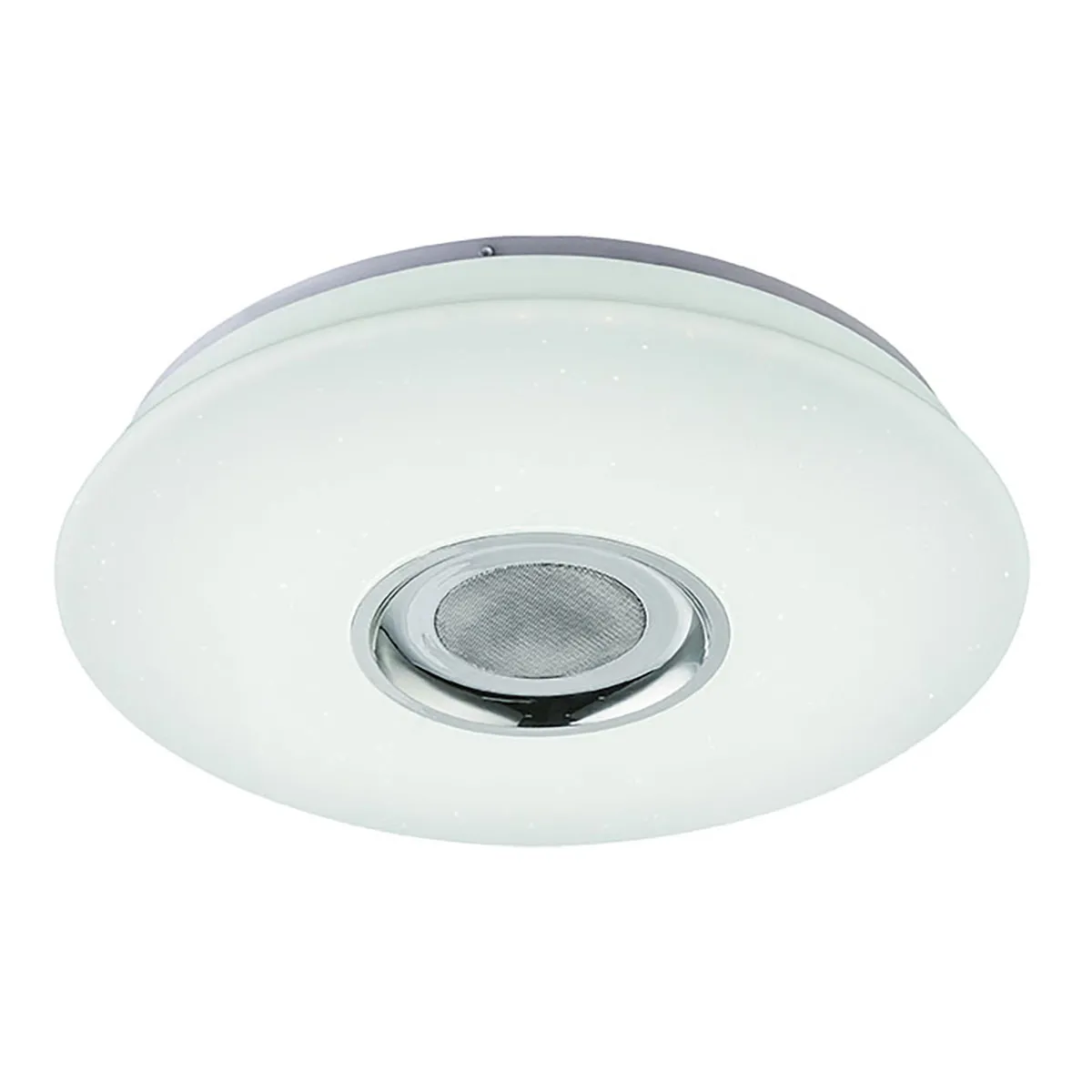 Plafonnier rond blanc enceinte plastique Globo Nicole