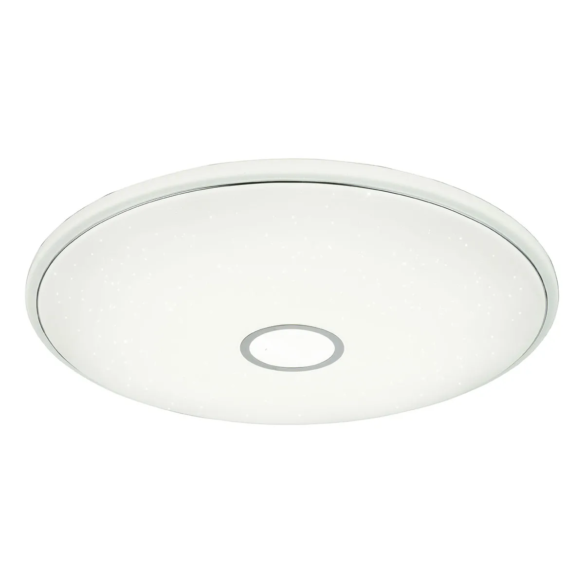 Plafonnier rond classique blanc en métal Globo Connor