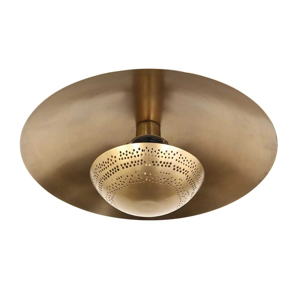 Plafonnier rond doré vintage Anne Light & Home Brass bronze