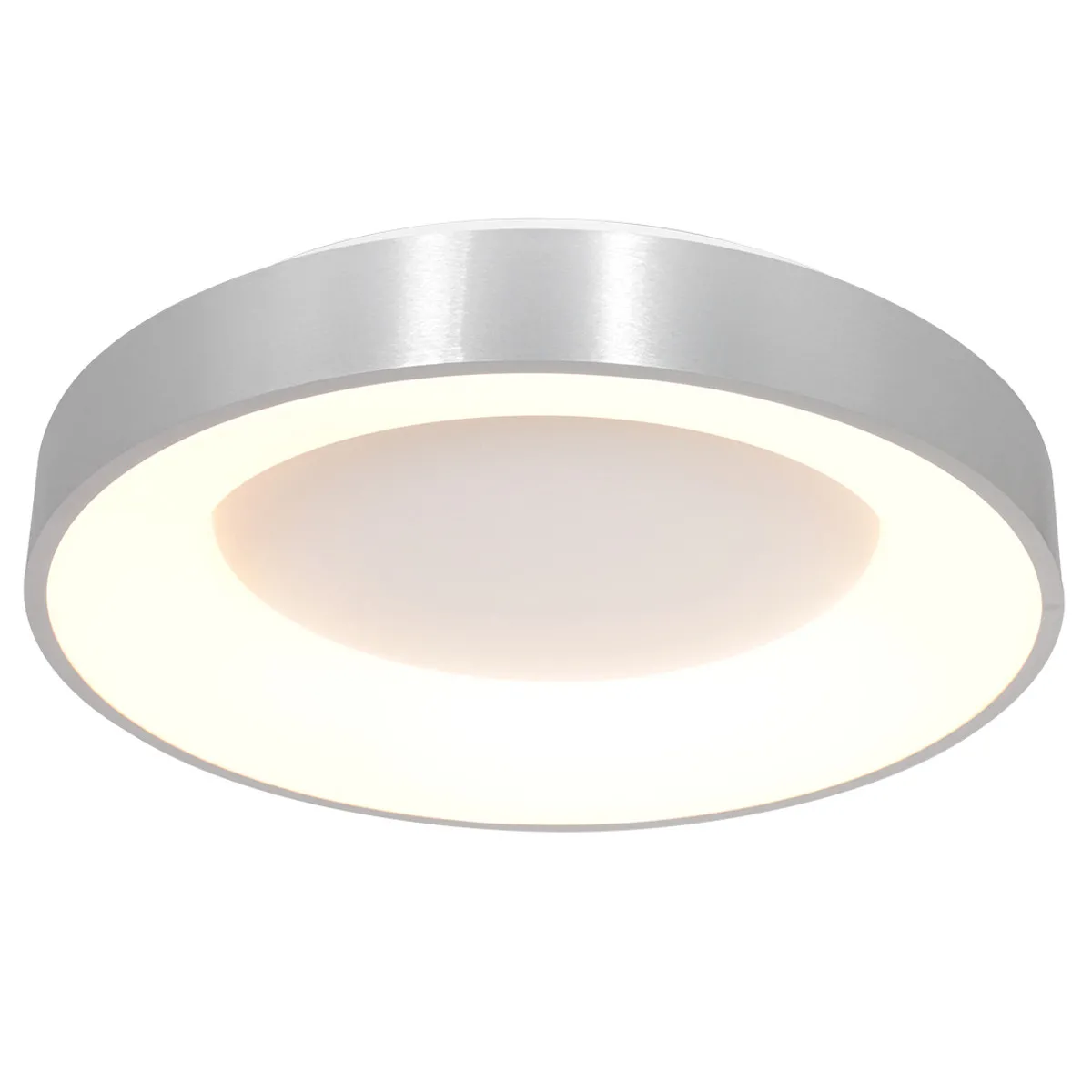 Plafonnier rond en métal LED Steinhauer Ringlede argent