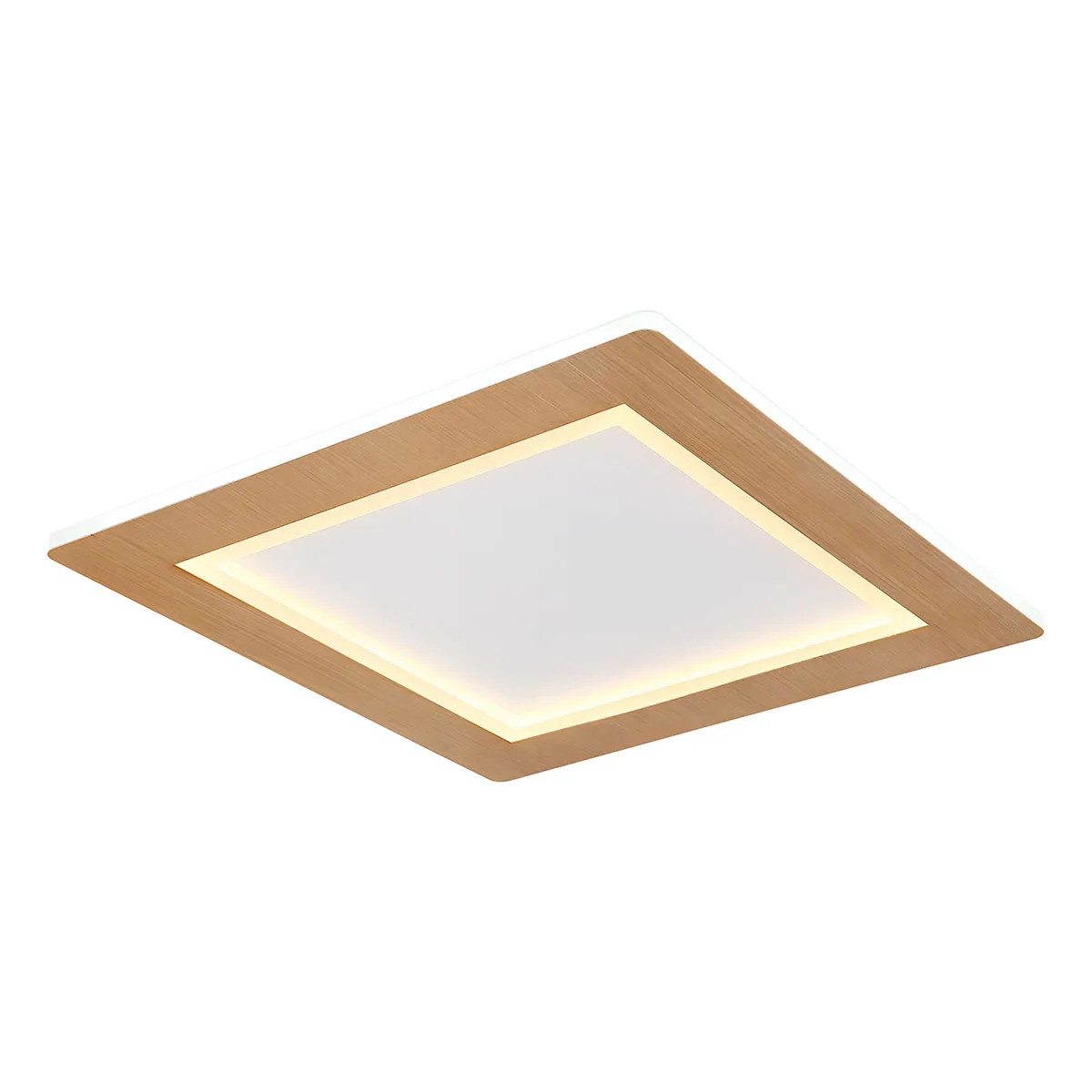 Plafonnier rural blanc carré Globo Clay