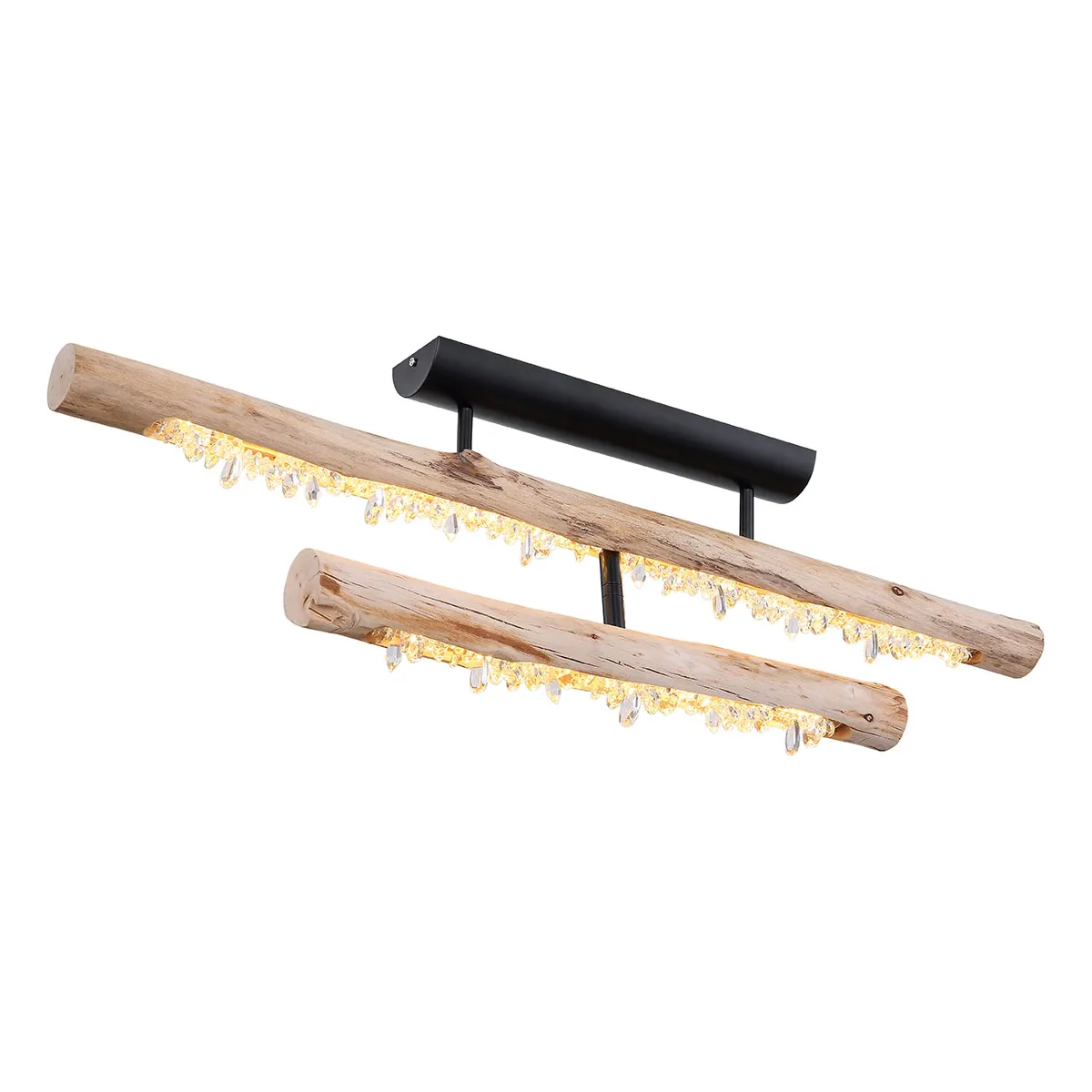 Plafonnier rural en métal noir Globo Felicitas