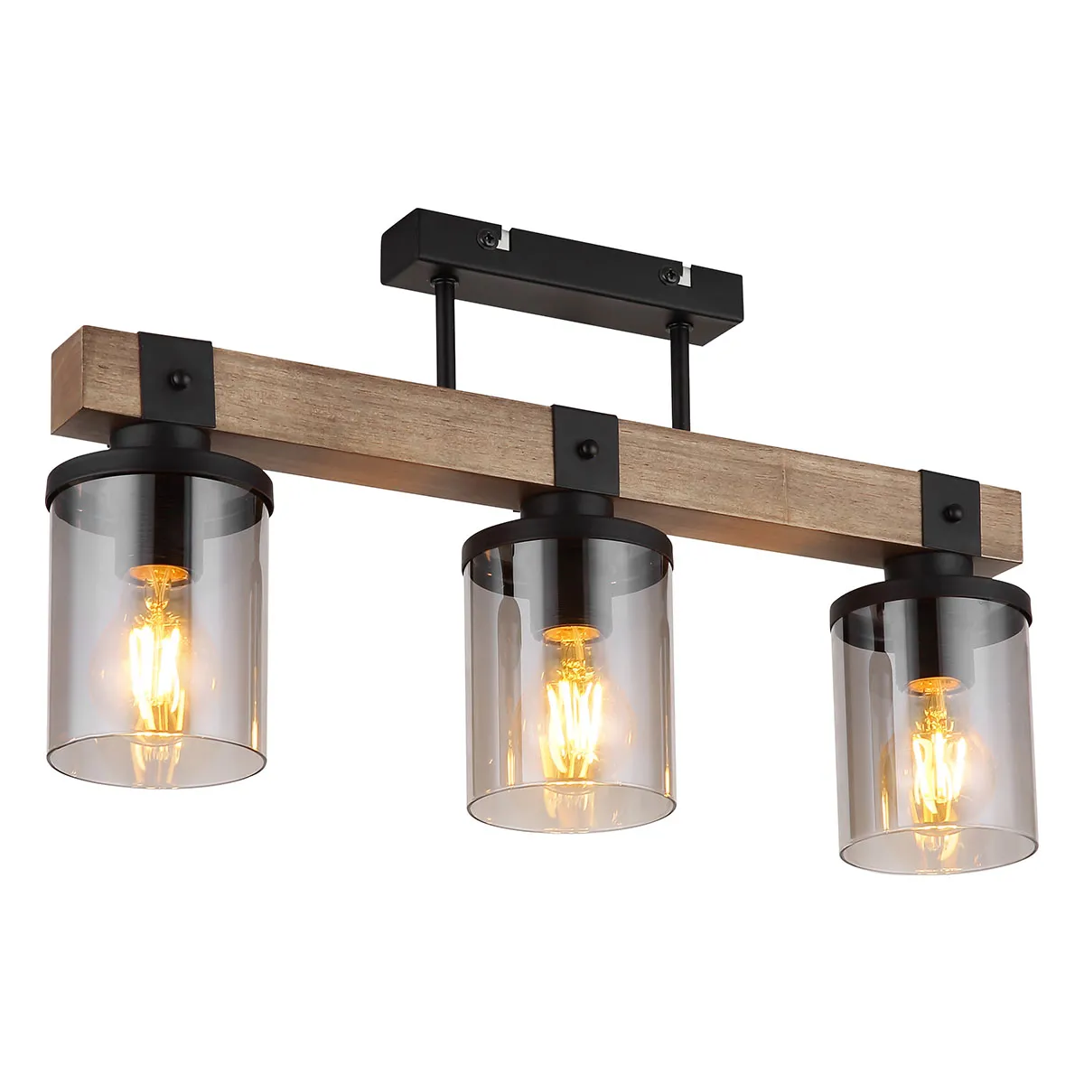 Plafonnier rural noir en métal Globo Lila